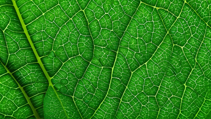 Obraz premium leaf, green, nature, texture, plant, abstract, pattern, closeup, leaves, detail, close-up, fresh, ecology, botany