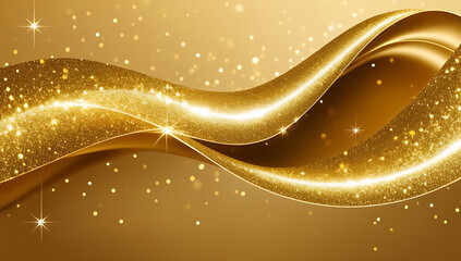 golden stardust flows shiny abstract glittering background