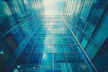 Stunning Architectural Perspective of a Modern Glass Building