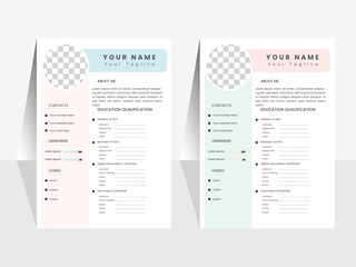 Modern Resume, CV vector templet for Business Job Applications And Multi Purpose CV Design.