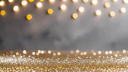 silver gold glitter background festive lights