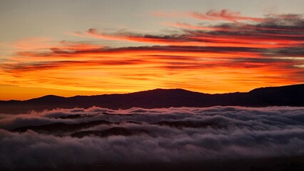 sunrise over the mountains