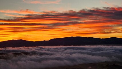 sunrise over the mountains