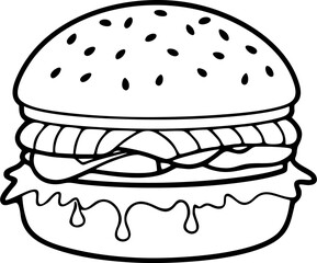 hamburger on a transparent background