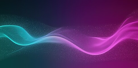 Fototapeta premium Abstract Wavy Gradient Background with Teal and Purple Hues - Perfect for Modern Designs, Website Headers, or Branding