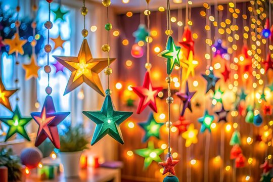 Charming estrellitas decor for a whimsical touch in home or celebration, perfect for kids&rsquo; rooms, parties, and festive