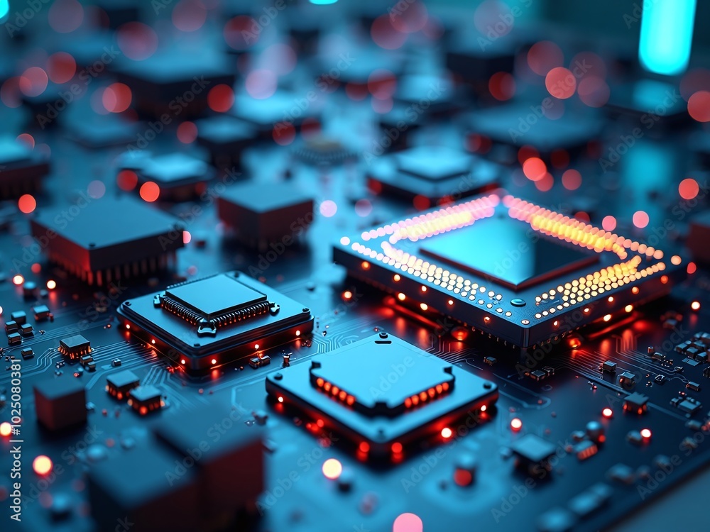 Poster close up of computer circuit board