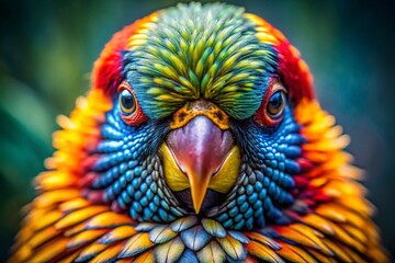 Fototapeta premium Close-Up of a Bird's Heart Showing Intricate Details and Natural Textures in Vibrant Colors