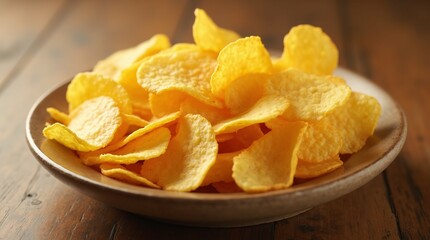 Homemade potato chips.