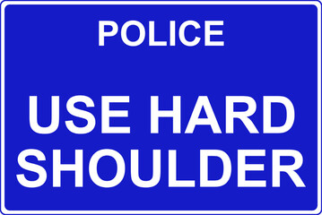 Fototapeta premium Police use hard shoulder