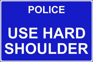 Fototapeta premium Police use hard shoulder