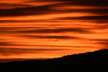 sunset over the mountains