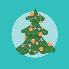 Christmas cute decor illustrations