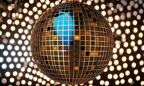 disco ball circling reflecting lights