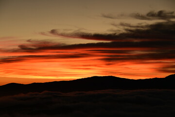 sunrise over the mountains