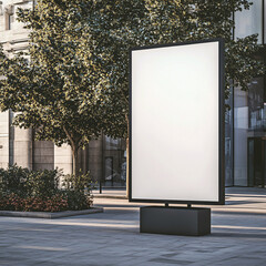 Blank advertising billboard mockup