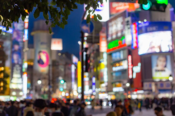 東京都　渋谷　夜景
