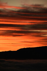 sunset over the mountains