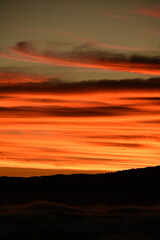 sunset in the mountains