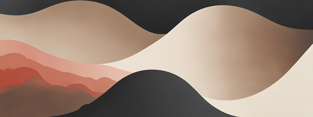 Obraz premium illustrazione con elementi geometrici a tema astratto surreale