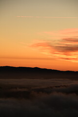 sunset in the mountains