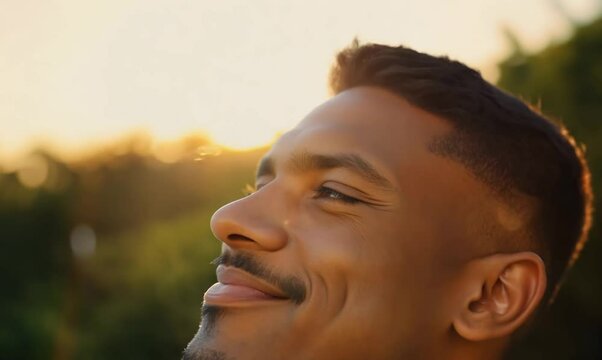 Puerto Rican Man Enjoying Summer Sun