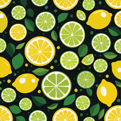 seamless pattern with citrus fruits