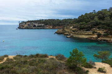 Fototapeta premium Panorama di Cala del Mago a Maiorca in Spagna