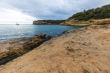 Panorama di Cala del Mago a Maiorca in Spagna