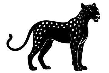 cheetah silhouette vector illustration