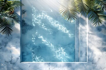 Serene Pool Oasis Surrounded by Lush Greenery