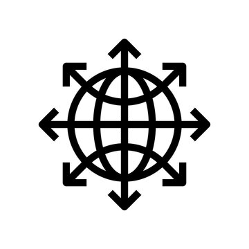 Global Network Expanding and Connectivity Icon