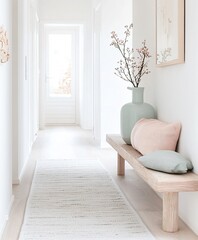interior design with pastel colors