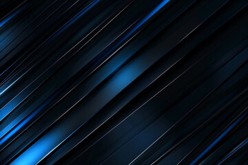 Abstract Blue and Black Diagonal Stripes Background