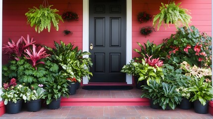Fototapeta premium 100. A beautiful entryway with natural pest prevention plants