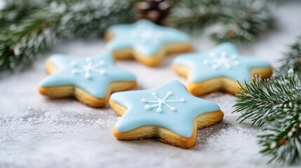 The Star Cookies with Icing