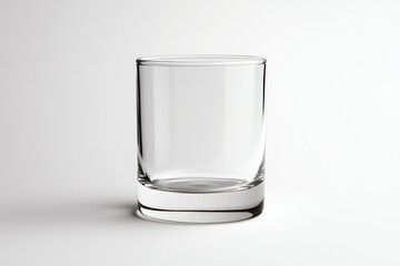 Empty glass on white isolate background