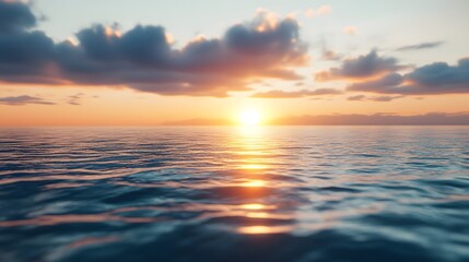 Fototapeta premium 51. A serene ocean scene symbolizing brain relaxation techniques