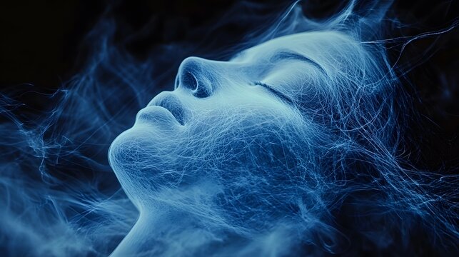 53. Artistic portrayal of brainwaves during deep sleep