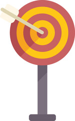 Arrow hitting the center of a target, a perfect metaphor for achieving a goal