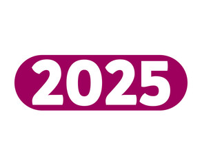 2025 Happy New Year Abstract Purple Design Logo Symbol Vector Illustration