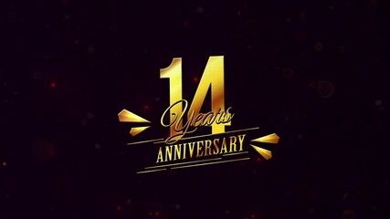 Luxury Anniversary Logo Videos, Celebrating 14th Anniversary, 14th Anniversary, 14 Years Anniversary, Golden 14th Years Anniversary Video, 14th Wedding Video, Marriage Anniversary