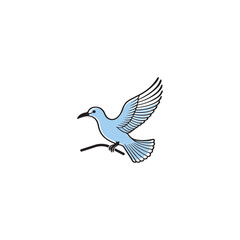 Seagul bird logo icon vector