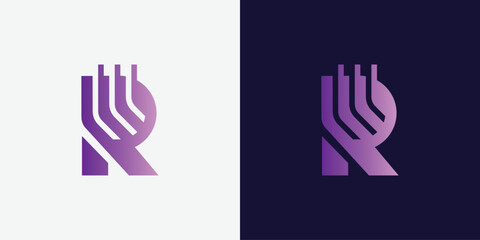 Obraz premium Premium vector branding identity corporate vector logo R design