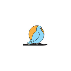 Seagul bird logo icon vector