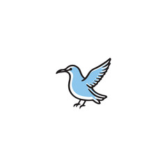 Seagul bird logo icon vector
