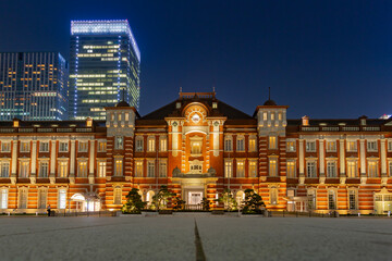 東京都　東京駅　夜景
