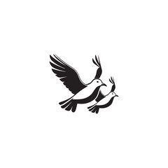 Seagul bird logo icon vector