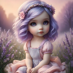 little girl in pink dress