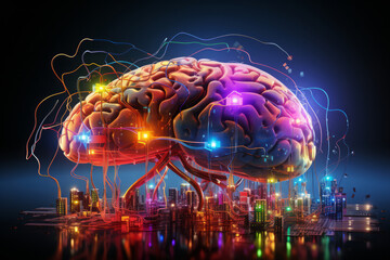Beautiful Visual metaphor for the power and capabilities of a computer brain